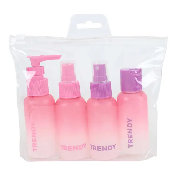 Kit de Viaje Set x4 Frascos Recargables Trendy 29436
